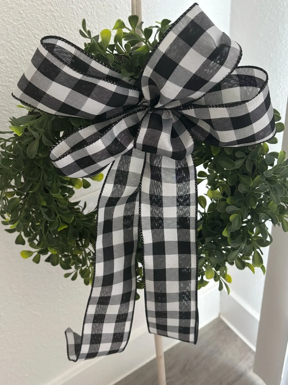 Handmade Buffalo Check Bow DIY Black BOW ONLY Custom Made NEW!! Final Sale